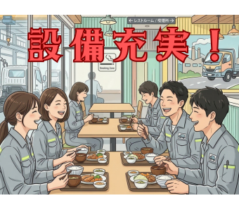 職場には、清潔感のある更衣室や男女別のトイレを完備。喫煙所も分かれているため、どなたにとっても快適な空間が保たれています。