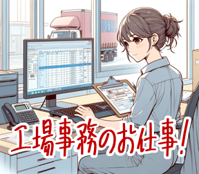 工場事務のお仕事！