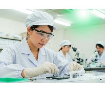 冷暖房完備のクリーンルーム！座り＆重量物なしの顕微鏡チェック！