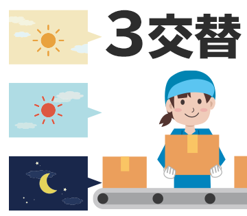 3交替でしっかり稼げます☆